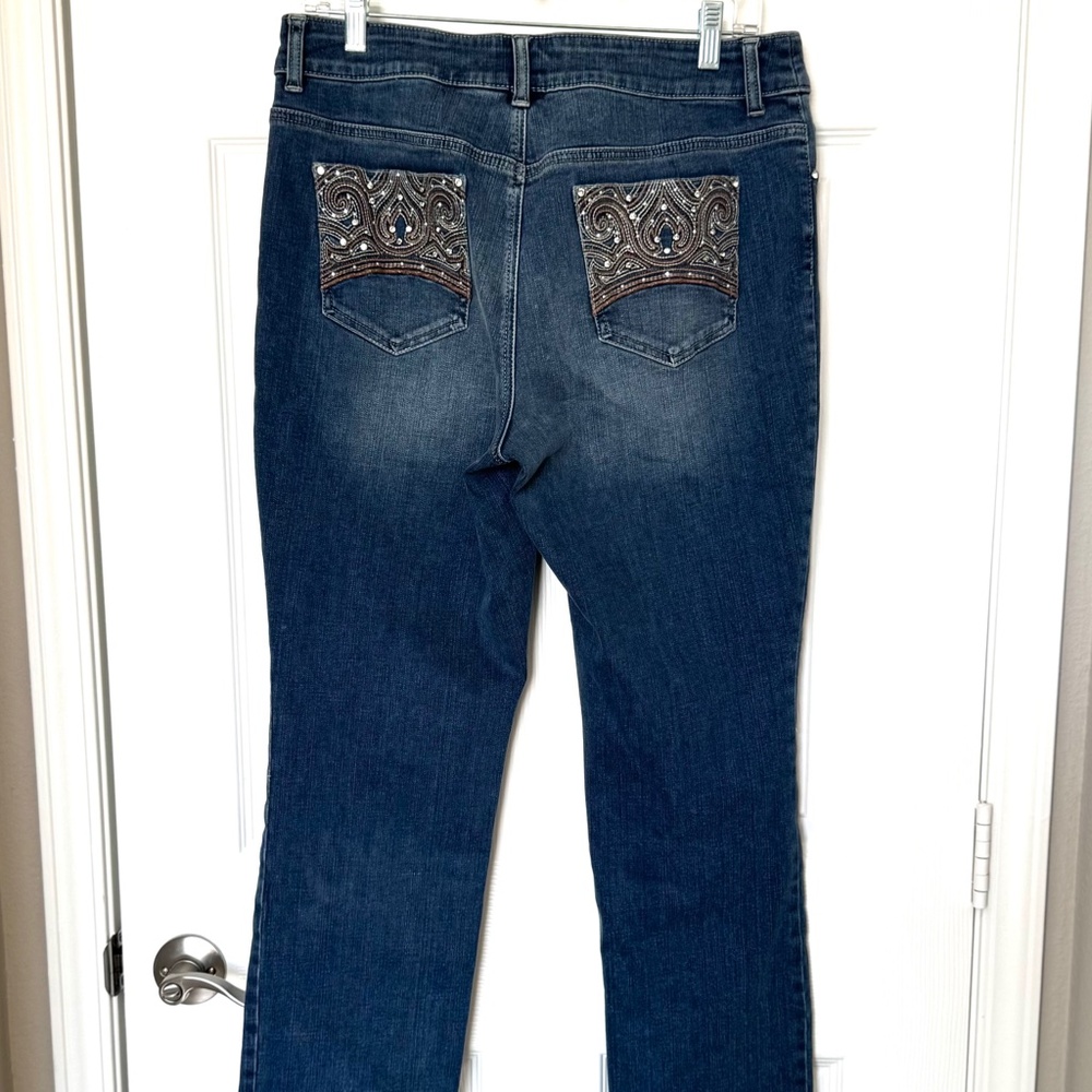 Chico's embellished so slimming jeans, Chico's size 1.5